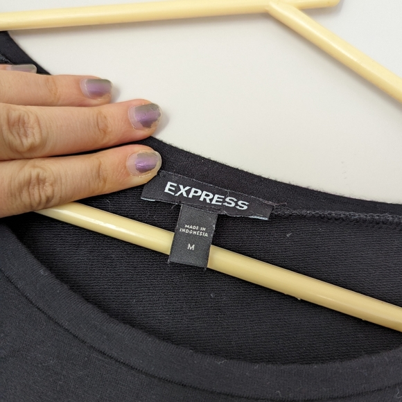 Express black soft cropped t shirt size M medium - Picture 4 of 4